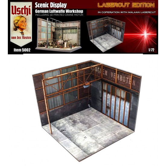 1/72 Luftwaffe Workshop MDF Diorama Display kit