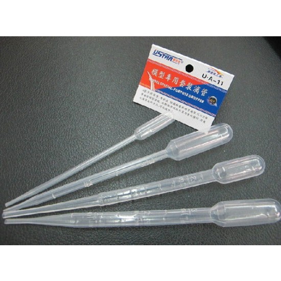 3ml, 2ml, 1ml, 0.5ml Soft Plastic Droppers (1pc for each size)