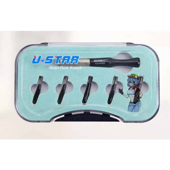 Ustar Scribing Tools Deluxe Scriber/Chisel Set (Handle with Blades: 0.15, 0.1, 0.2, 0.3, 0 ...