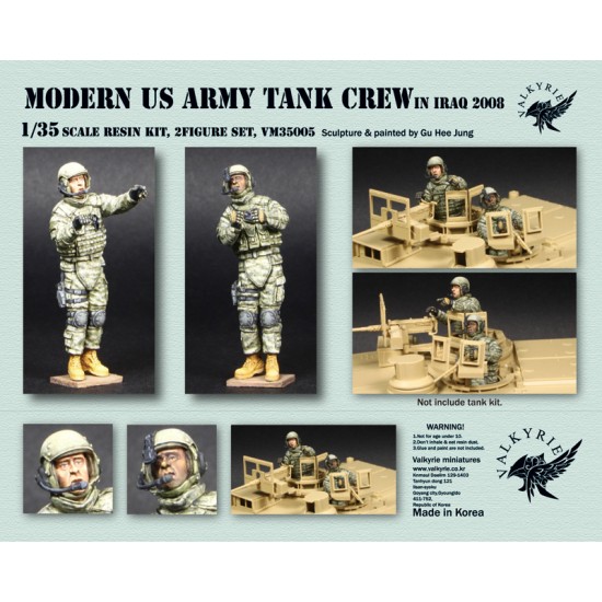 1/35 Modern US Army Tank Crew in Iraq 2008 for Tamiya M1A2 SEP Tusk kit (2 Figures)