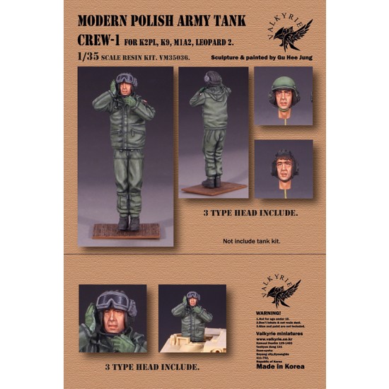1/35 Modern Polish Army Tank Crew #1 for K2PL, K9, M1A2, Leopard 2