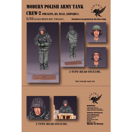 1/35 Modern Polish Army Tank Crew #2 for K2PL, K9, M1A2, Leopard 2