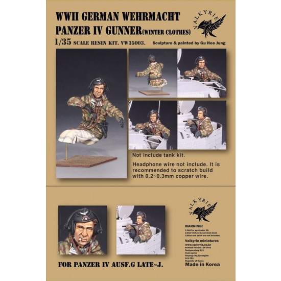 1/35 WWII German Wehrmacht Panzer IV Gunner #Winter Clothes