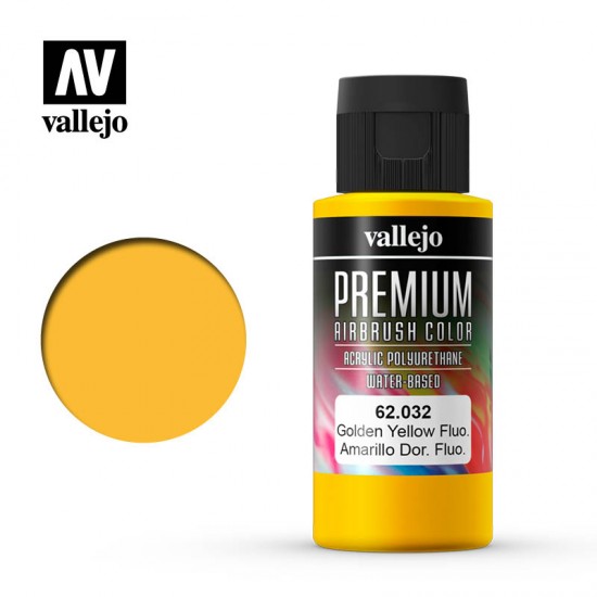Acrylic Airbrush Paint - Premium Colour #Fluorescent Gondel Yellow (60ml)