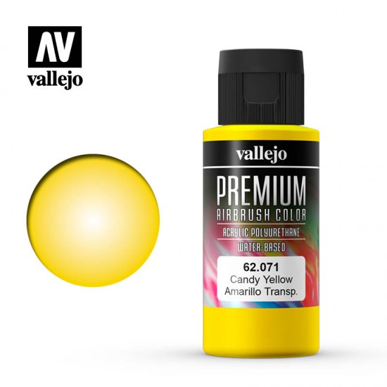 Acrylic Airbrush Paint - Premium Colour #Candy Yellow (60ml)