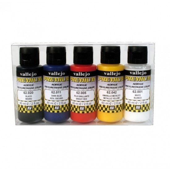 RC Acrylic Polyurethane Paint Set - Premium Opaque Colours (5 x 60ml)