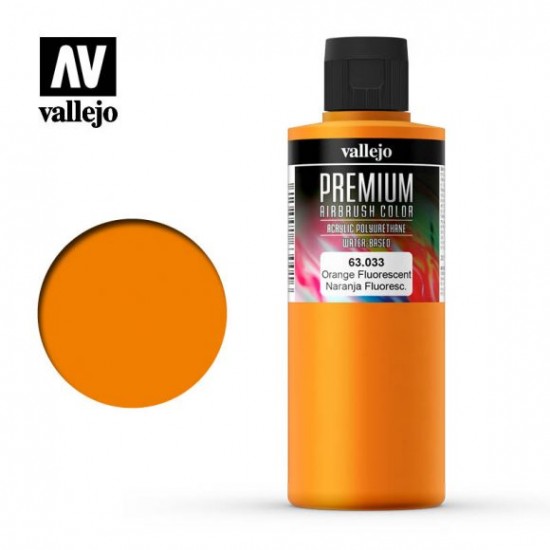 Acrylic Airbrush Paint for RC - Premium Colour #Orange Fluorescent (200ml/6.76 fl.oz)
