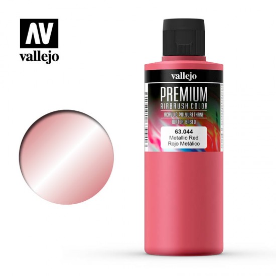 Premium Colour Acrylic Paint - Metallic Red (200ml/6.76 fl.oz)