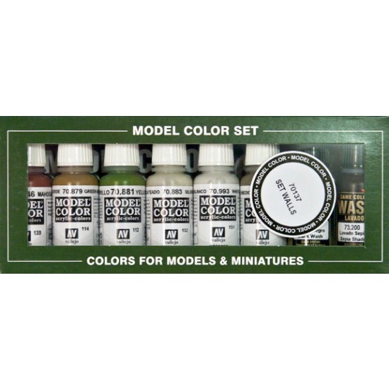 Model Colour Acrylic Paint Set - Building Set (8x 17ml)
