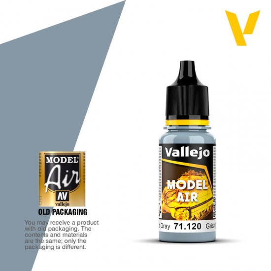 Vallejo Model Air 71114 Medium Gray (Grigio Medio) - 17ml - Vernice Acrilica Per Aerografo