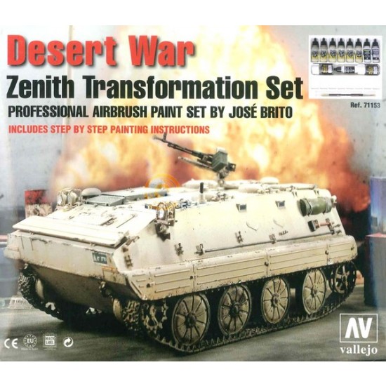 Model Air Desert War Zenith Transformation Acrylic Paint Set (9 Colours + 2 Pigments)