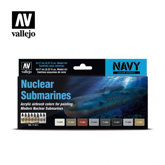 Model Ship Acrylic Paint Set - Nuclear Submarines (8 x 17ml)
