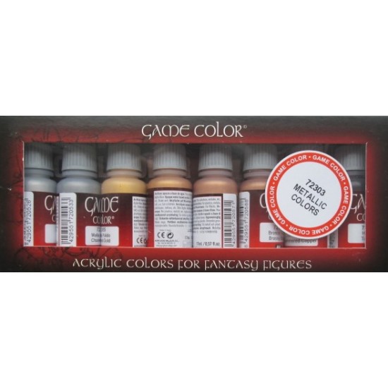 Game Colour Paint Set - Metallic Colours (8x 17ml)