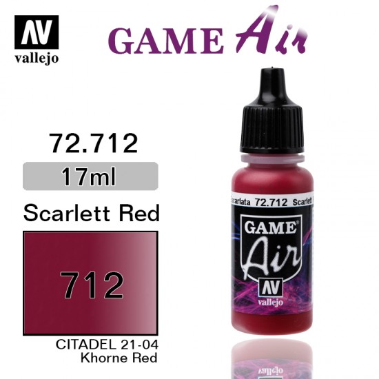 Game Air Acrylic Paint - Scar Red 17ml