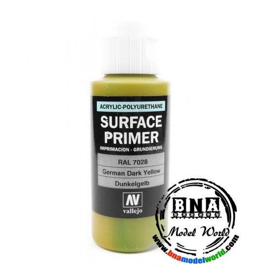 Acrylic-Polyurethane - German Dark Yellow Surface Primer RAL7028 (60ml)