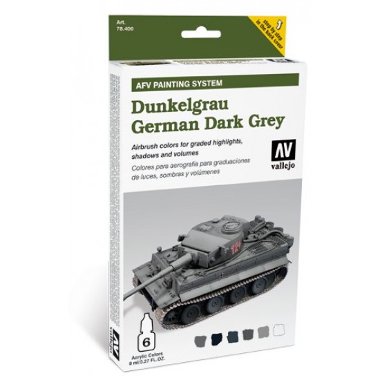 Dunkelgrau - German Dark Grey - AFV Painting System (6 x 8ml)