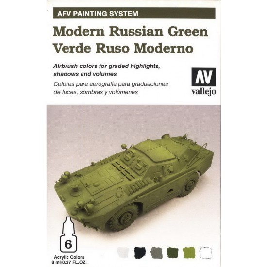 AFV Acrylic Paint Set for Modern Russian Green Vehicles