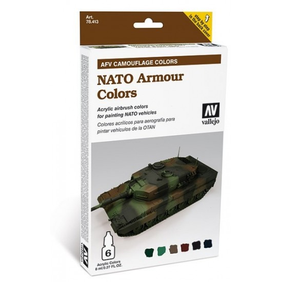 DAK Africa Corps Nato Camouflage Paint Set (6 x 8ml)