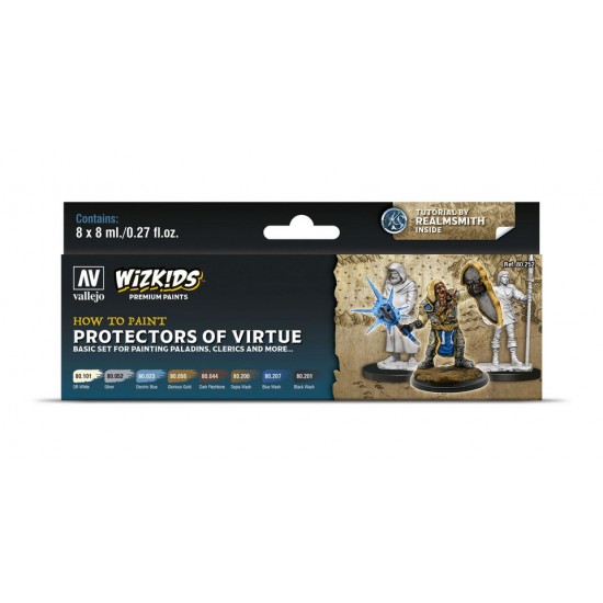 Acrylic Paint Set - Wizkids Premium #Protectors of Virtue (8x 8ml/0.27fl.oz.)