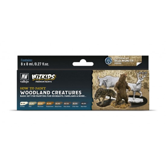 Acrylic Paint Set - Wizkids Premium #Woodland creatures (8x 8ml/0.27fl.oz.)