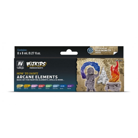 Acrylic Paint Set - Wizkids Premium #Arcane Elements (8x 8ml/0.27fl.oz.)