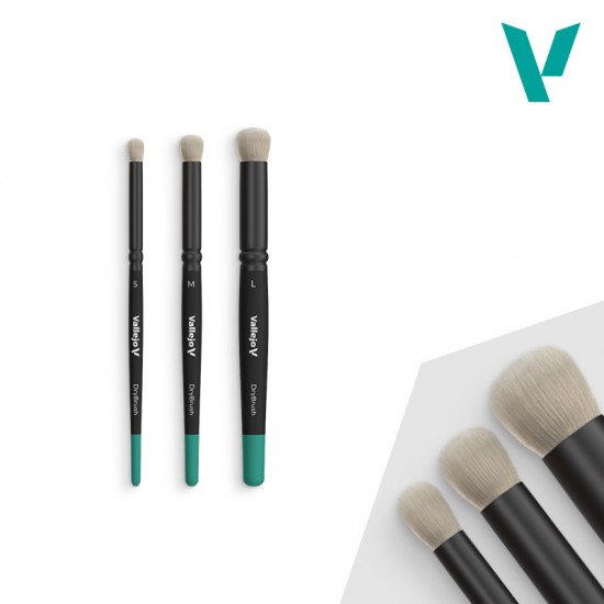 Hobby Brushes: Dry Brush Set - Natural Hair (S, M & L)