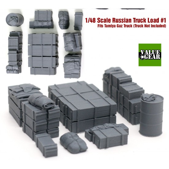 1/48 Russian GaZ Truck Load Stowage Set #1 for Tamiya kits