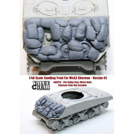 1/48 M4A3 Sherman Hulls Sandbag Front Version #2 for Hobby Boss kits