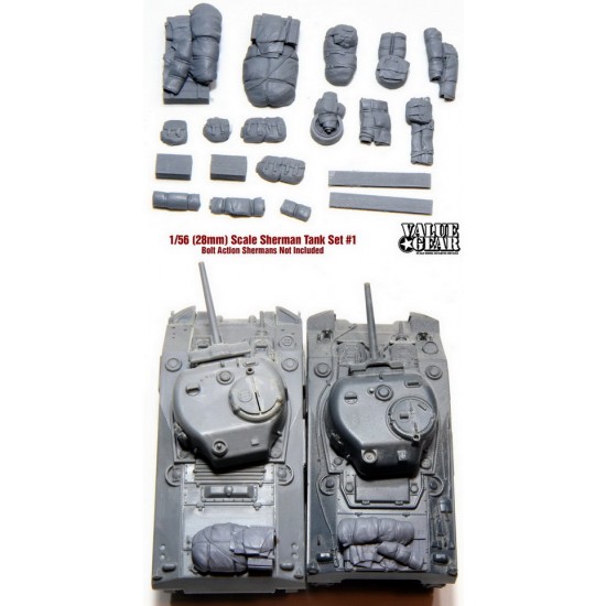 1/56 Allied Sherman Stowage Set #1 for Bolt Action Tanks