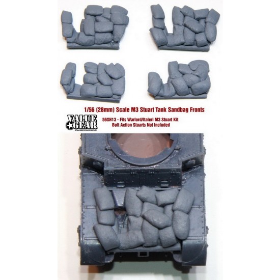 1/56 M3 Stuart Sandbag Fronts for Warlord/Italeri Kits (4 sets)