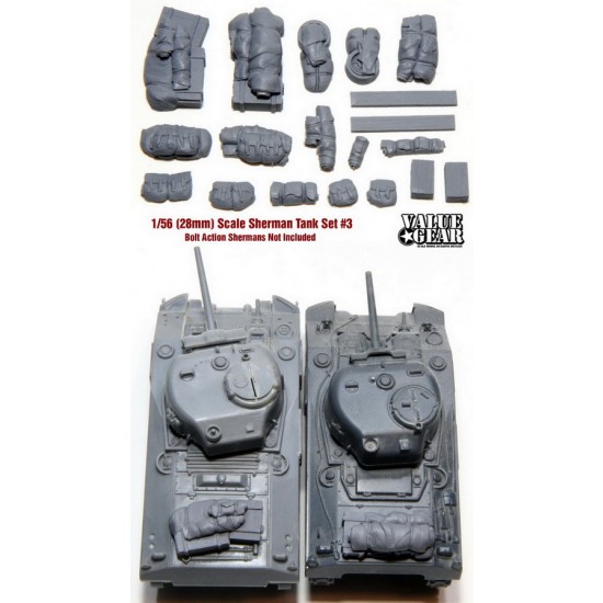 1/56 Allied Sherman Stowage Set #3 for Bolt Action Tanks