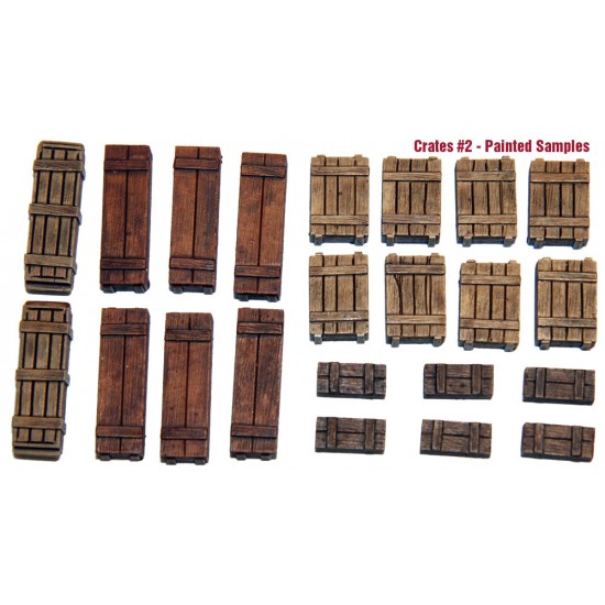 Generic Crate 1/35 Universal/Generic Wooden Crates #2 (22pcs, 4 styles) Value Gear WC002