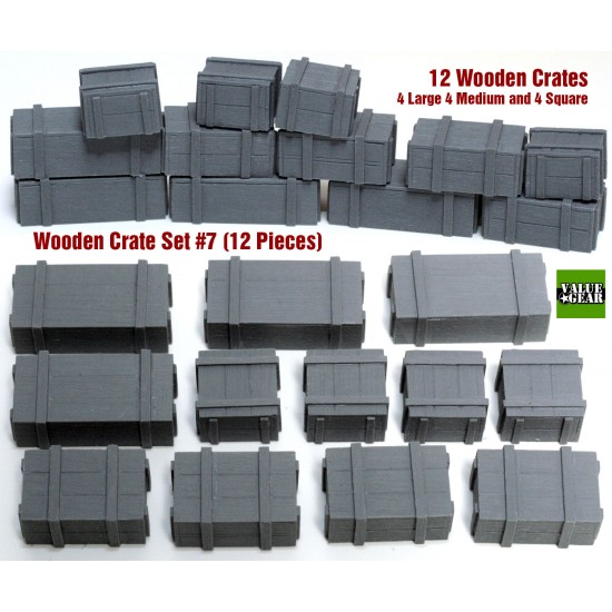 Generic Crate 1/35 Universal/Generic Wooden Crates #7 (12 pieces, 3 styles) Value ...