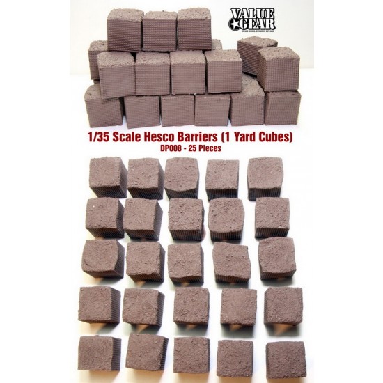 1/35 Hesco Barriers 1 Yard Cubes (25pcs)