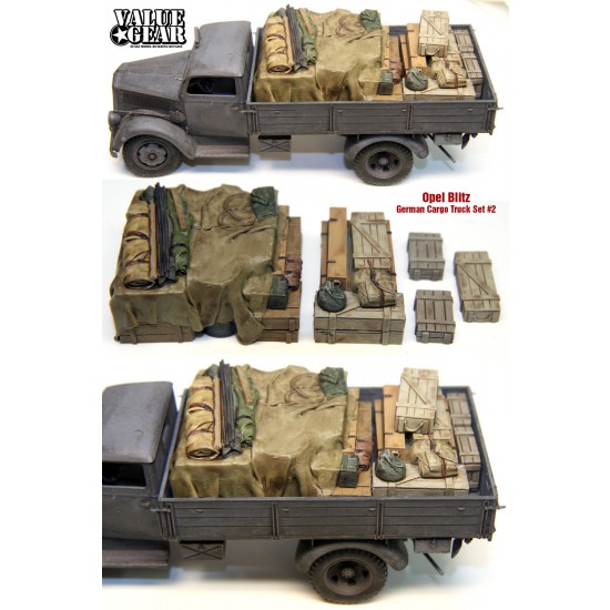 1/35 WWII Opel Blitz & German Cargo Truck Load Set #2 (5pcs)