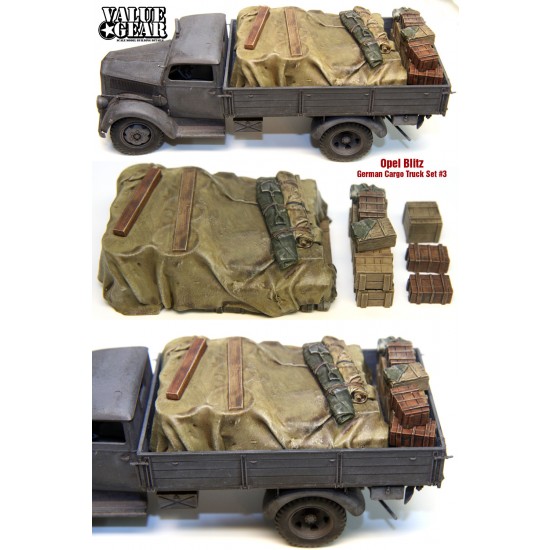1/35 WWII Opel Blitz & German Cargo Truck Load Set #3 (5pcs)