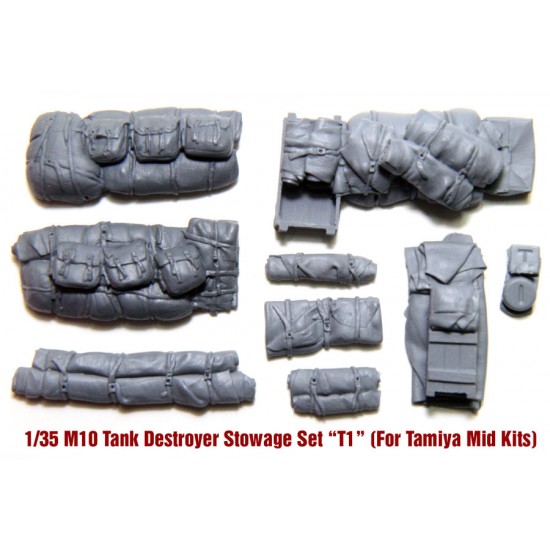 1/35 Allied Tank M10 Stowage Set - Version "TA1" for Tamiya Mid Prod kits
