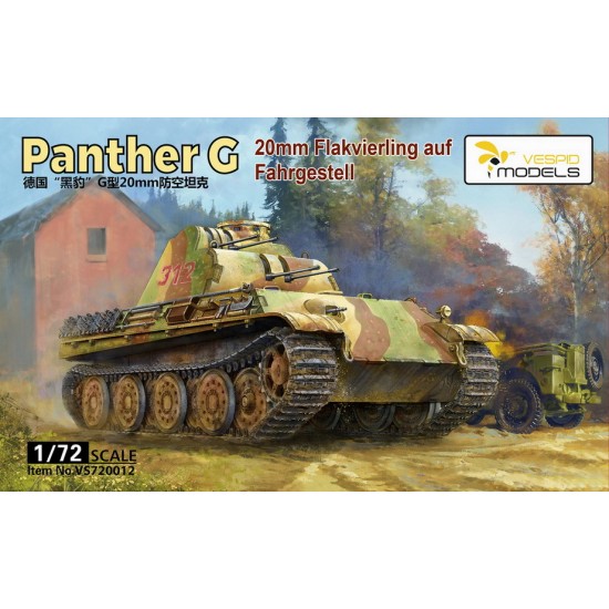 1/72 German 20mm Flakvierling auf Panther G Fahrgestell Medium Tank