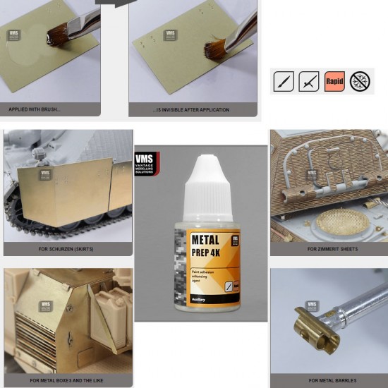 Metal Prep 4K: Paint Adhesion Enhancing Agent (30ml dropper bottle)