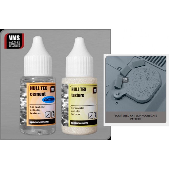 Hull Tex SCATTERED for Creating Irregular Aggregate Anti-slip Patterns (2 x 20 ml)