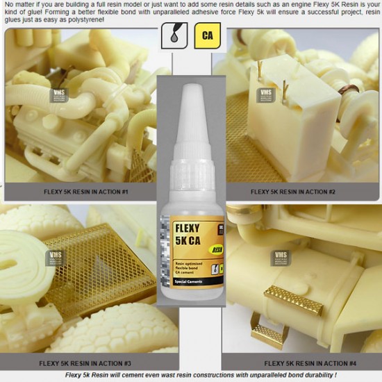 FLEXY 5K CA Contact Adhesive for RESIN parts and models (20g dropper bottle)