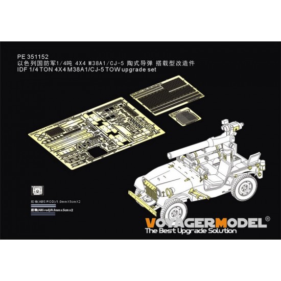 1/35 IDF 1/4 TON 4x4 M38A1/CJ-5 TOW Upgrade Detail set for AFV Club #AF35S97