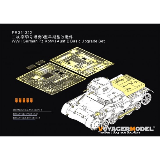 1/35 WWII German Pz.Kpfw.I Ausf.B Basic Upgrade Set for Tamiya 35388