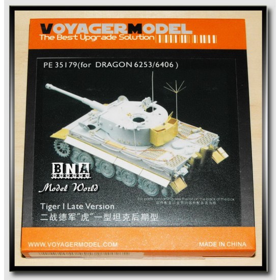 Upgrade Set for 1/35 WWII German Tiger I [Late] for Dragon kits #6253/6406