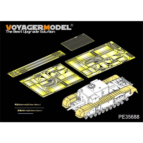 1/35 WWII British Churchill 3inch Gun 20 CWT Gun Fenders for AFV Club AF35253 kit