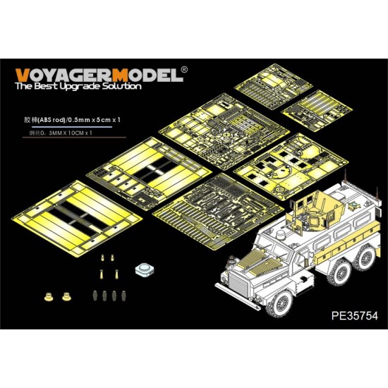 1/35 Modern US Cougar 6x6 MRAP Detail-up Set for Meng Models SS-005