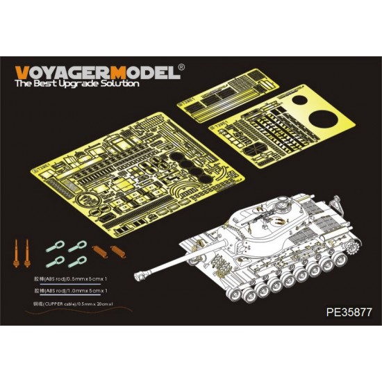 1/35 WWII US T-29E1 Heavy Tank Detail Set for Hobby Boss kit #84510