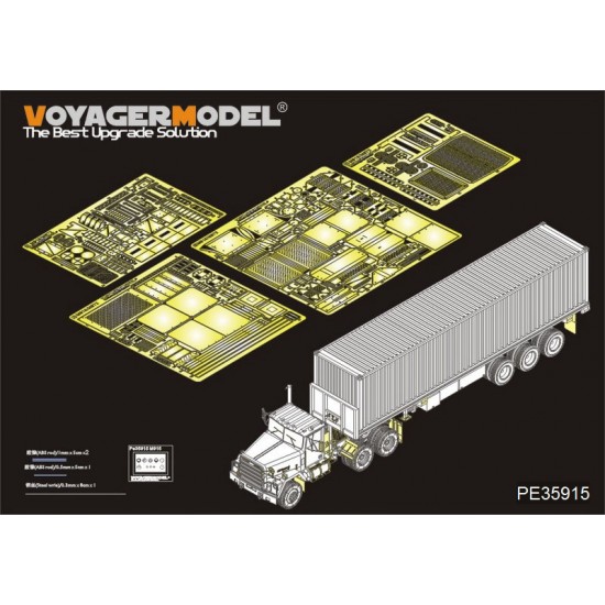 1/35 Modern US M915 Tractor/M872 Trailer Detail Set for Trumpeter kits #01015