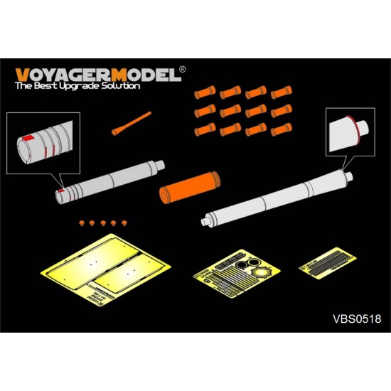 1/35 Modern Russian T-90A/MS 125mm 2A46M/M-5 Gun Barrel