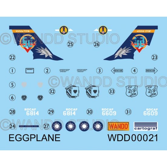 Decals for Egg Plane ROCAF F-16A/B - 80th Anniversary of 814 Air Combat